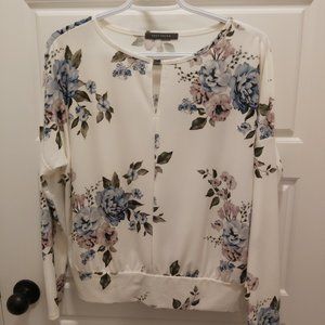 White Floral Blouse